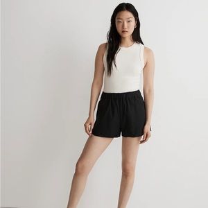 Madewell Pull-On Shorts in Almost Black